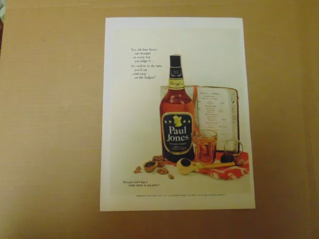 1953 PAUL JONES WHISKEY print ad