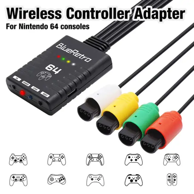 Gamepad Wireless Adapter Portable Wireless Controller Converter Bluetooth Compat