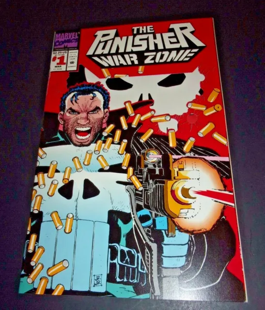 The PUNISHER WAR ZONE #1 1993 Marvel Comics Beautiful Die Cut Cover
