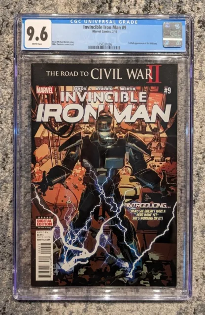 CGC 9.6 Invincible Iron Man #9 (2016) 1st Appearance Riri Williams Marvel Comic