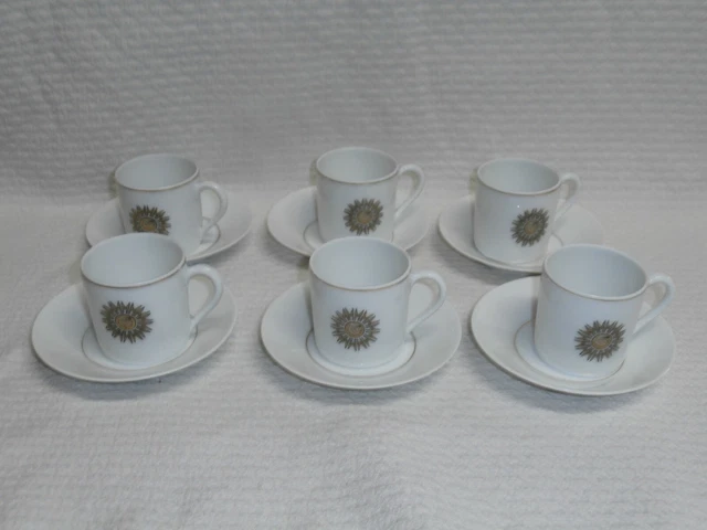 6 Tasses A Cafe  En Porcelaine  De Haviland Limoges