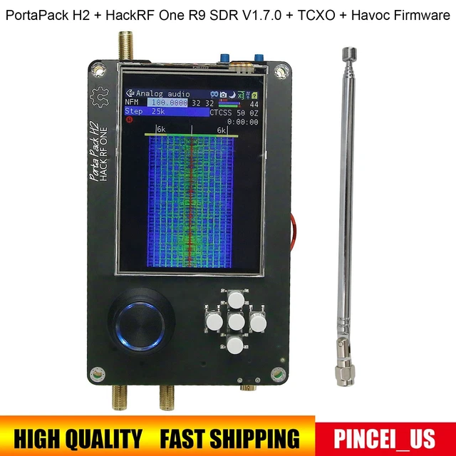 PortaPack H2 + HackRF One R9 SDR V1.7.0 + 0.5ppm GPS TCXO + Havoc Firmware pc89