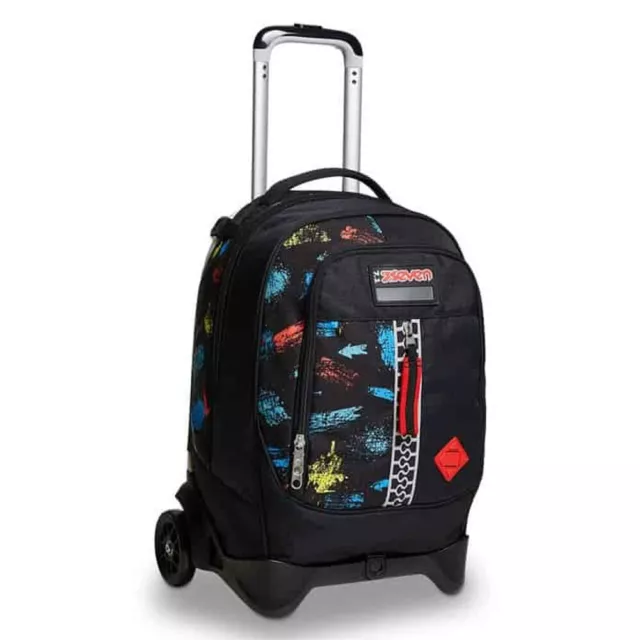 Trolley Scuola Seven 2 ruote Zaino sganciabile Scratchy Boy Elementari Offerta