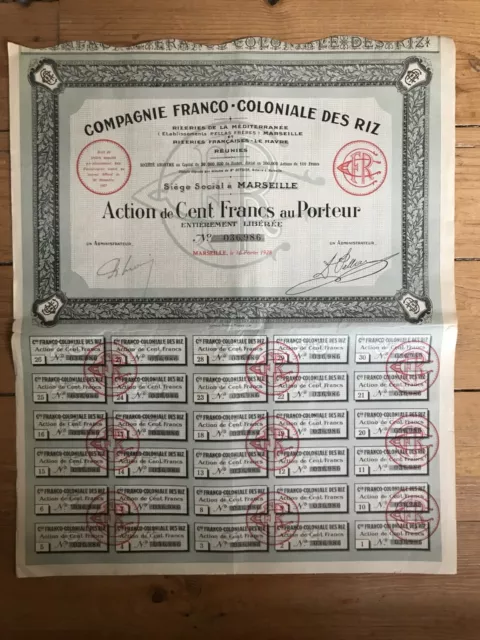Compagnie Franco Coloniale des RIZ (MARSEILLE 13) (A)