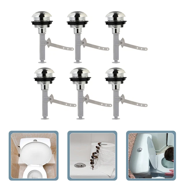 6 pz pulsante WC in plastica pulsante acqua in bagno