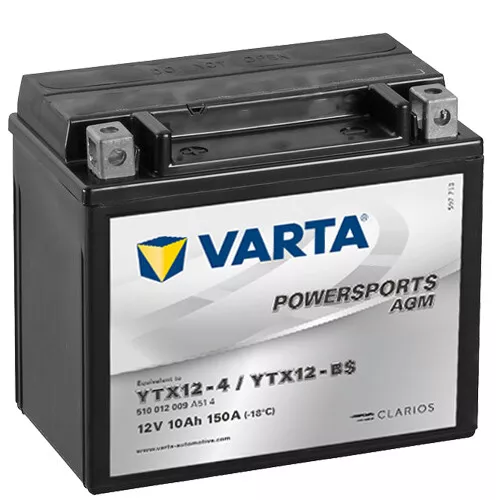 Batterie für Vespa GTS 300 i.e. Supe 13 VARTA TX12-BS / YTX12-BS AGM geschlossen