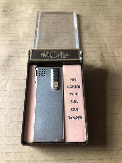 VINTAGE Colibri Tall Silver Molectric Pipe Lighter