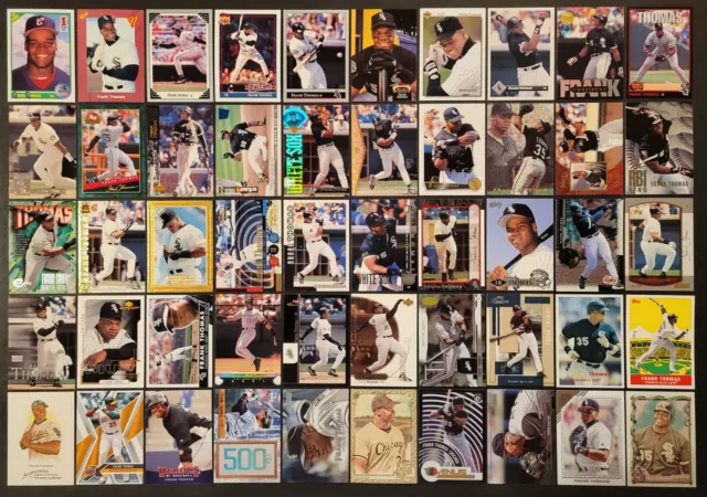 Lot of 50 Different FRANK THOMAS Baseball Cards HOF 1990-2023 BB3358