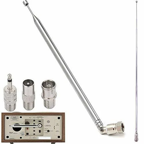 RUNCCI-YUN Antenne Radio FM Antenne Chaine HiFi, Ancable Télescopique pour Mini-