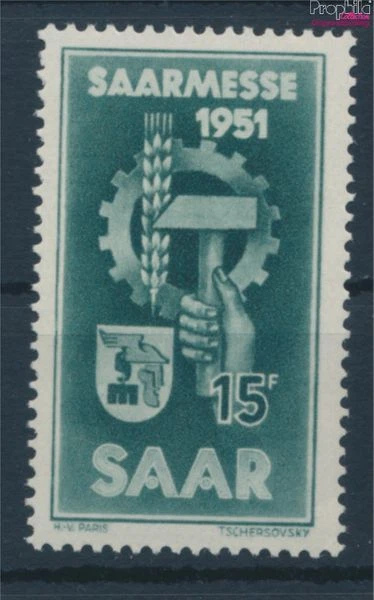 Briefmarken Saarland 1951 Mi 306 postfrisch (10214590