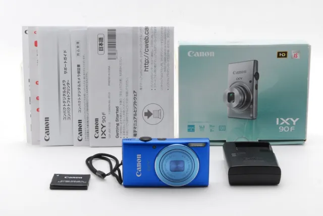 Canon IXY 90F PowerShot 16.0MP Digital camera Blue From JAPAN [Near MINT in Box]