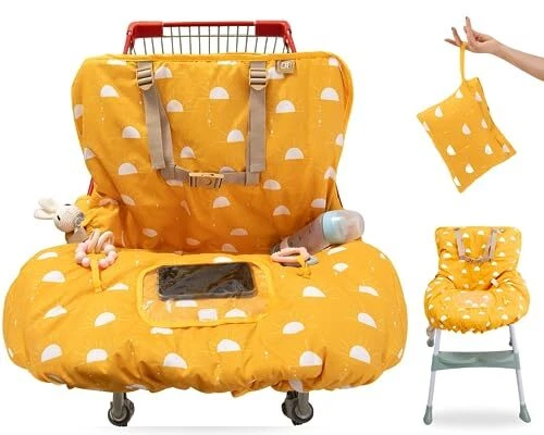 Shopping Cart Cover for Baby Girl & Boy | Water Resistant High Chair Cover