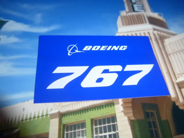 Boeing 767 Blue sticker 9 x 4 cms