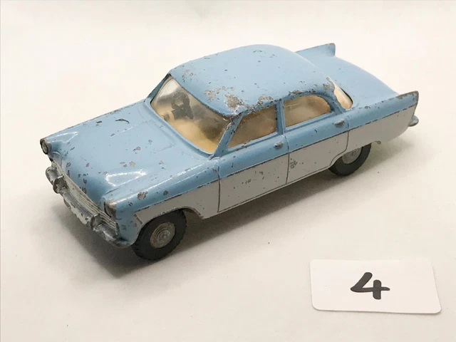 RARE TRIANG SPOT-ON # 100Sl Ford Zodiac With Lights Blue/Grey Diecast ...