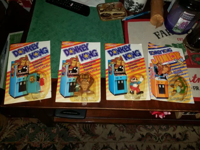 Sealed set of FOUR Super Mario 1981 Donkey Kong Coleco Figure by Nintendo ATARI
