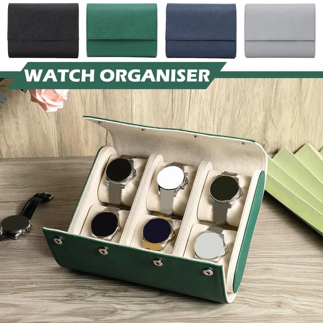 Rotolo Di Orologio In Pelle PU Portatile Scatola Per Orologio A 3