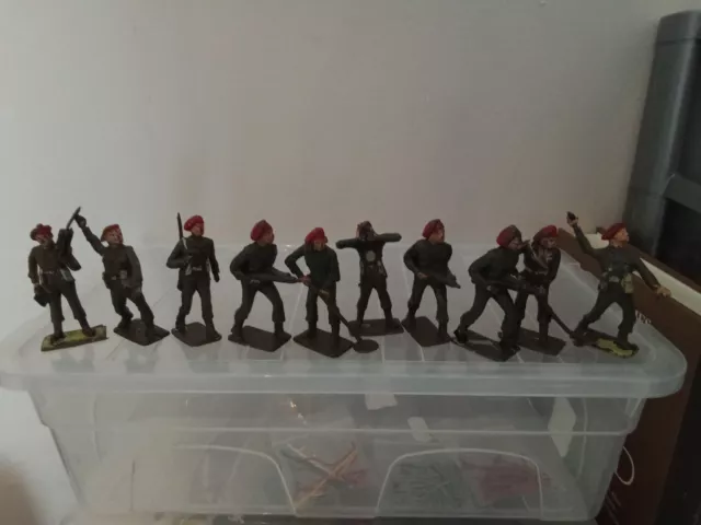 Cherilea British Army Paratroopers WW2 60mm Vintage A x 10
