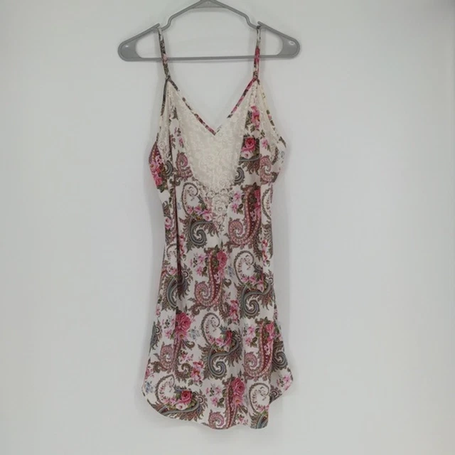 Victoria's Secret Vintage Floral Chemise Gold Label Floral Paisley Lace Large