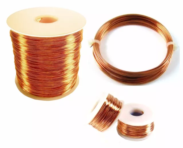 Copper Round Wire ( Dead Soft Or Half Hard ) 12 To 26 Ga (1/4 Lb. Spool Or Coil)
