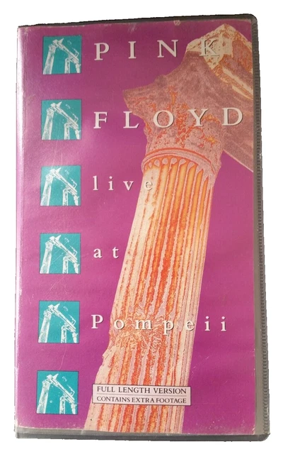 Pink Floyd Live At Pompeii VHS Video Cassette Tape