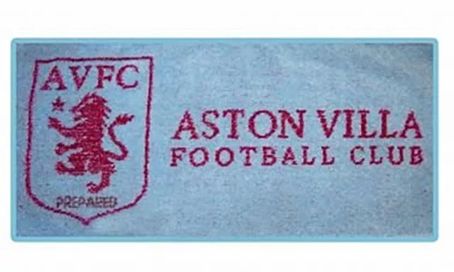 Aston Villa FC Cotton Bar Towel (blue version) 500mm x 250mm (pp)