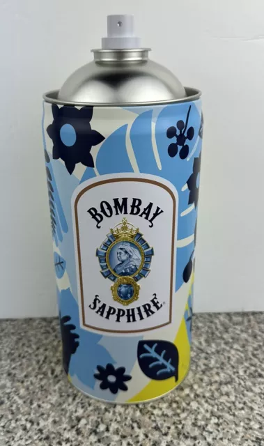 Bombay Sapphire Gin X FIONA McBEAN Bottle Holder Spray Canister Tin Empty