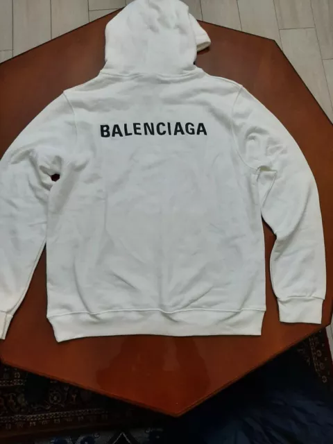 Felpa bianca hotsell balenciaga