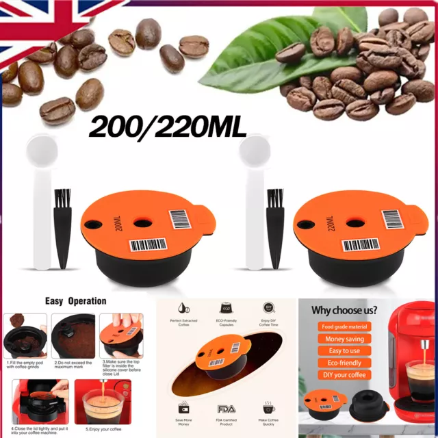 60-220 ML Refillable/Reusable Coffee Capsule Pods Cups For Bosch Tassimo Machine
