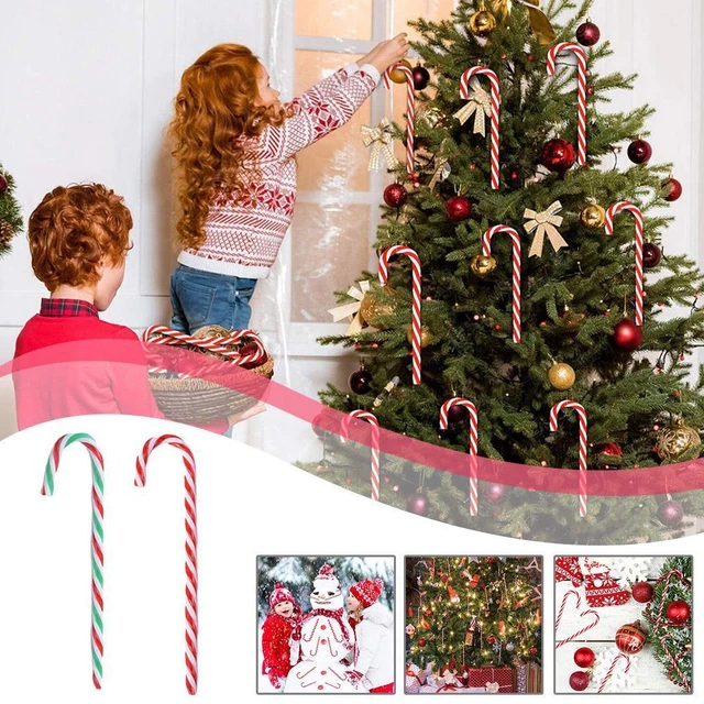Sparkling Christmas Candy Cane Ornament for Tree Decoration 3 inches