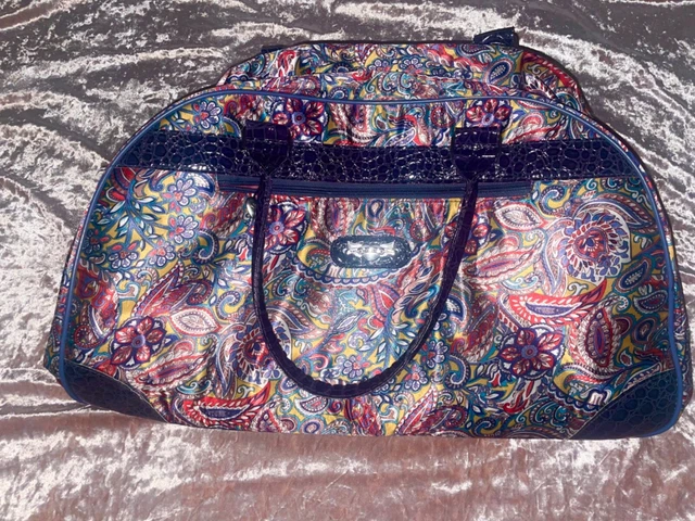 Kathy Van Zeeland Duffle Tote/Wheels, Paisely Print, Nw/oT, Look!