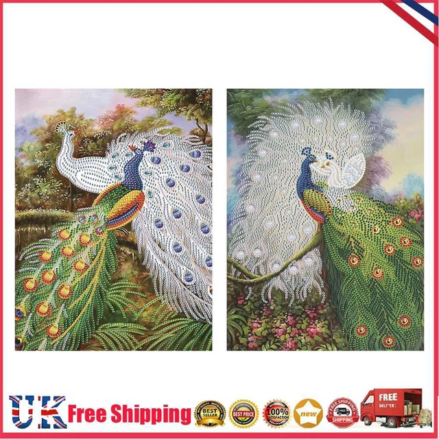 5D Diamond Painting Peacock Partial Special Shape Drill Rhinestone DIY Wall Art