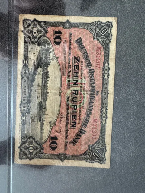 DOA/DEUTSCH-OSTAFRIKANISCHE BANK, 10 Rupien, 15.06.1905