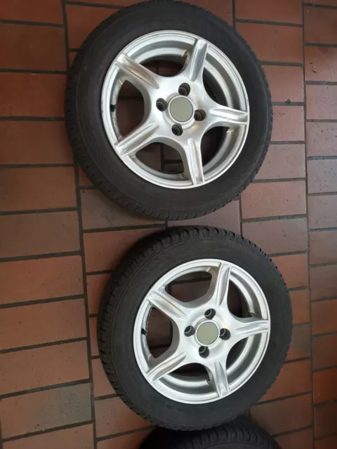 Toyota Aygo Kompletträder Sommer 155/65R14 Conti Felge Dezent 4.5X14 ET 39 4/100