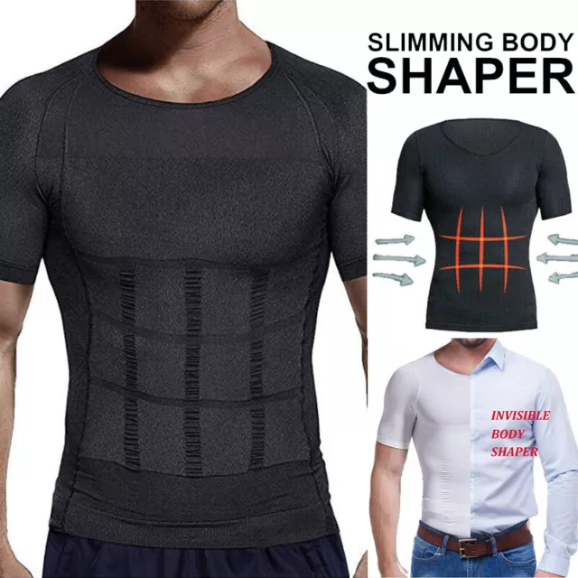 Men Gynecomastia Compression T Shirt Slim Shapewear to Hide Man Boobs Moobs Tops