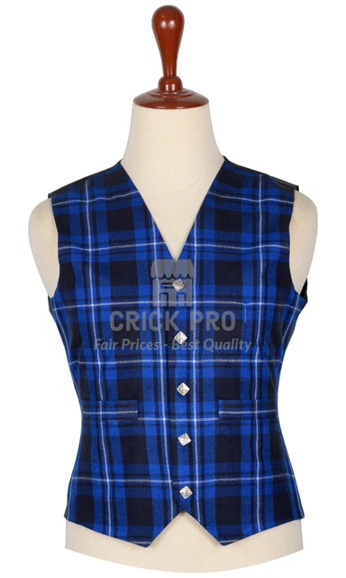 Scottish Handmade Waistcoat Kilt Vest - Custom made Waistcoat | Ramsey Blue Vest