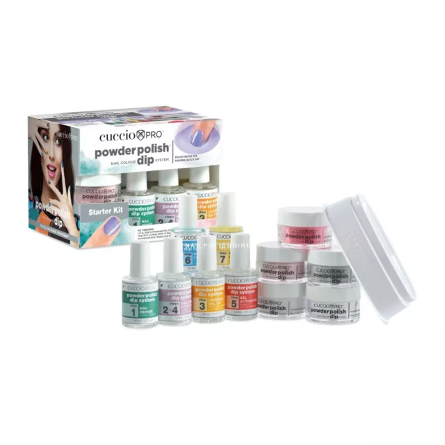 Cuccio Pro Pulverpolitur - Nagelfarbe Dip System Starter Kit (6 x 14ml, 5 x 14g) 3