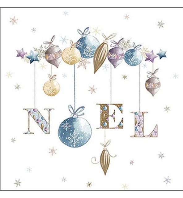 Lot de 2 Serviettes en papier "noel" Decoupage Collage