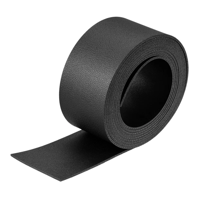 Imitación Cuero Tira Cuero Correa Doble Cara 200cm x 4cm Negro para DIY Bolsos