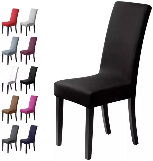 COPRISEDIE CON SCHIENALE 6 pezzi Elasticizzato Copertura della sedia  Nero--- EUR 29,99 - PicClick IT