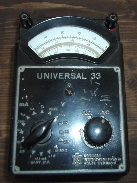 ALTES MEßGERÄT "UNIVERSAL 33" NORDISK INSTRUMENTFABRIK HOLTE DENMARK" #7564