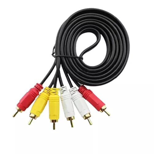 3 Macho Rca A Macho Audio Video Cable Av TV Cable de Conexión Cable Euroconector