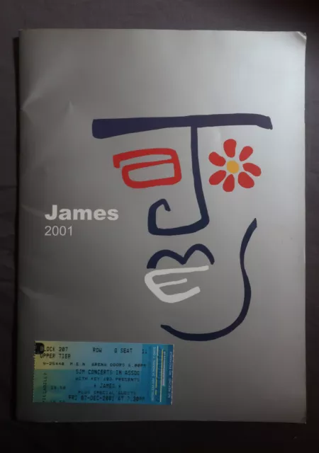 JAMES 2001 UK Arena tour ~ Tour Programme + Ticket!