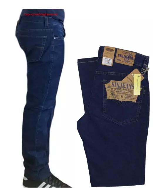 Pantalone Jeans uomo da lavoro elasticizzato robusto rinforzato taglia regolare