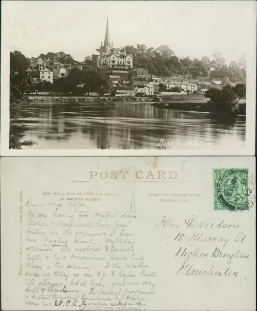 Ross From The River GB 1912 Cancel Harvey Barton RP Real Photo 2