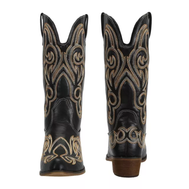 SHESOLE LADIES COWGIRL Cowboy Boots Women Wide Calf Fashion Western ...