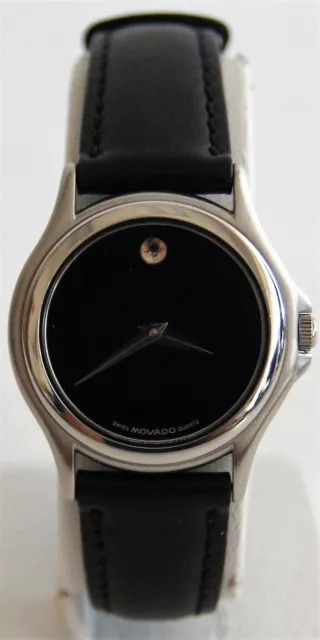 Orologio Donna MOVADO 84-E4-0823 Quadrante Museo Nero Acciaio Inox Quarzo