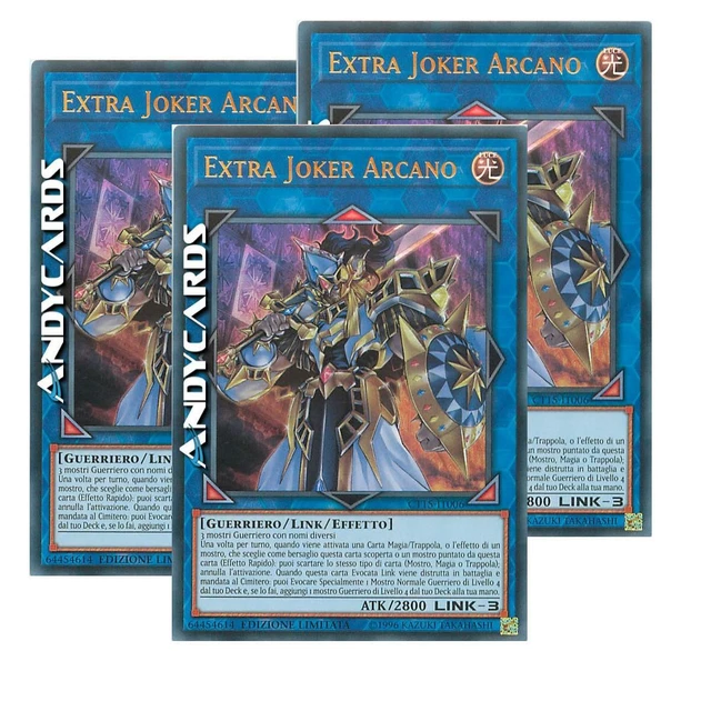 3x EXTRA JOKER ARCANO • (Arcana Extra Joker) • Ultra R • CT15 IT006 • YUGIOH!