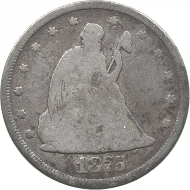 1875-CC Seated Liberty Twenty Cent Piece *2878