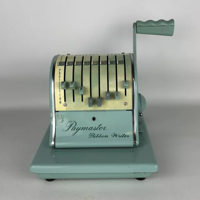 Paymaster Ribbon Writer Series 8000 Business Ribbon Check Writer VTG Working