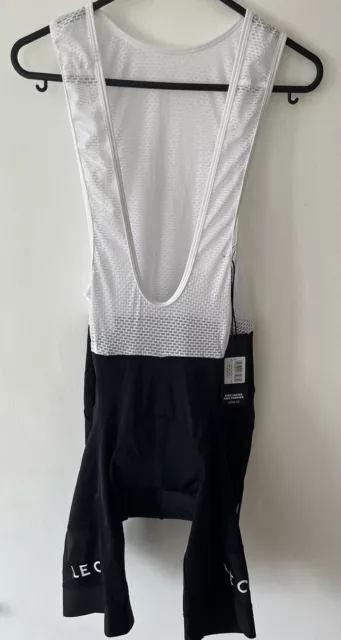 Le Col Sport Mens Black / White Bib Shorts II - Size Medium - New With Tags